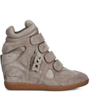 Nokwol Zapatillas Eden Con Cuña Y Cierre Autoadherente - Marrón