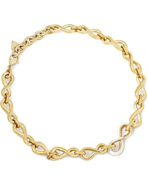 Guess Collier Ras Du Cou À Logo - Métallisé