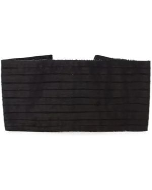 Dolce & Gabbana Pleated Frayed Belt - Black
