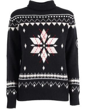 Ballantyne High-neck pullover - Schwarz