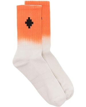 Marcelo Burlon Cross-Motif Gradient Socks - White