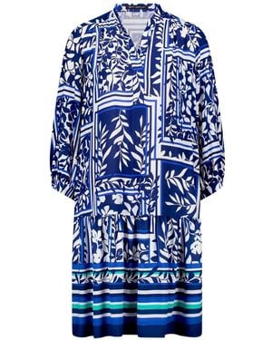 Betty Barclay Floral-Print Ruffled Dress - Blue