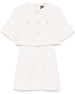 Maje Tweed Dress Set - White