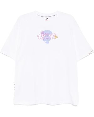 A Bathing Ape Logo-Print T-Shirt - White