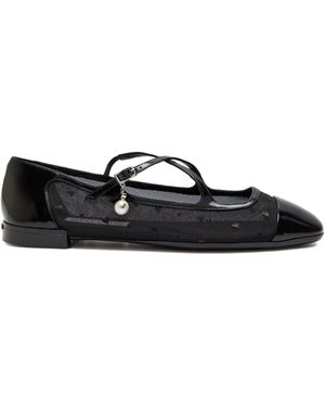 Jimmy Choo Eleri Ballerina Ballet Flats - Black