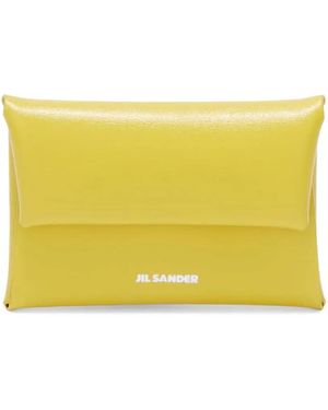 Jil Sander Monedero Con Letras Del Logo - Amarillo
