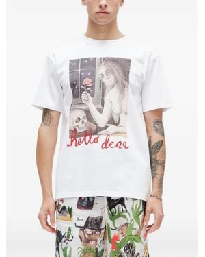 Endless Joy Hello Dear Graphic-Print T-Shirt - White