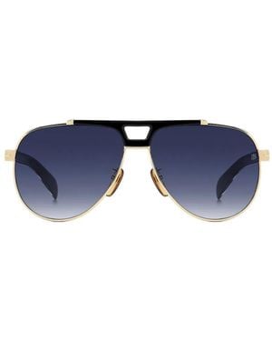 David Beckham 7169/S Pilot-Frame Double-Bridge Sunglasses - Blue