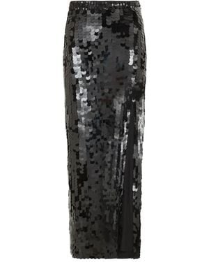 P.A.R.O.S.H. Sequined Midi Skirt - Black