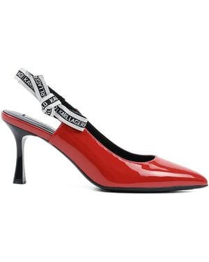 KARL LAGERFELD Sienna Slingback Pumps - Red