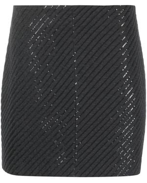 Brunello Cucinelli Sequin Embellished Mini Skirt - Black