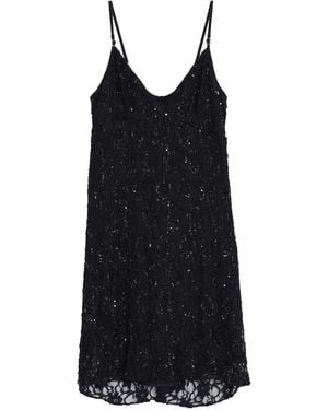 Amir Slama X Astrid Sequin-Embellished Mini Dress - Black