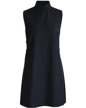 QIPOLOGY Vestido Corto Babydoll Pankou - Azul