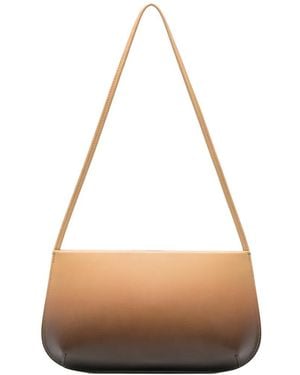 Faune Bra Gradient-Effect Leather Shoulder Bag - Natural