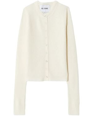 RE/DONE Vest Met Gestrikte Hals - Wit