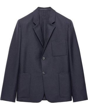 Prada Wool Classic Fit Sport Coat - Blue