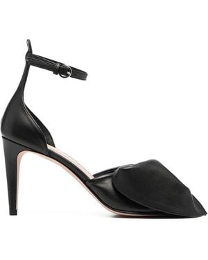 Red(V) High-Heel Sandals - Black