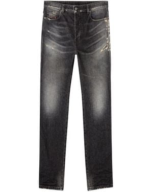DIESEL Relaxed Fit Distressed Jeans - Grey