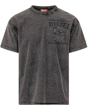 DIESEL T-Ardy Chest-Pocket T-Shirt - Grey