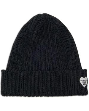 Undercover Ribbed-Knit Beanie Hat - Blue
