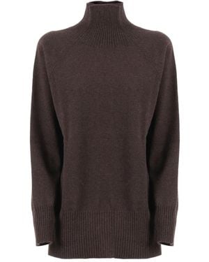 Kangra Raglan-Sleeve Turtleneck Jumper - Brown