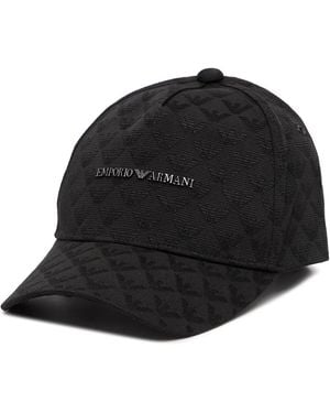 Emporio Armani ロゴ キャップ - ブラック