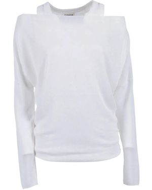 P.A.R.O.S.H. Cut-out long-sleeve top - Weiß