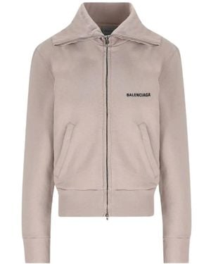 Balenciaga Sweater Met Logoprint - Naturel