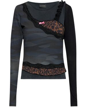 Balenciaga Panelled Top - Black