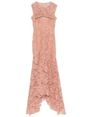 Costarellos Lace Cut-Out Maxi Dress - Pink