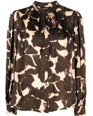 Paule Ka Camouflage Print Shirt - Black