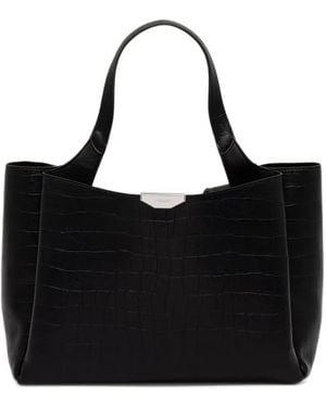 DKNY Croc-Effect Tote Bag - Black