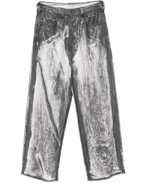 DIESEL 1997 D-Enim-M Logo-Patch Pants - Gray