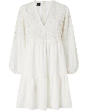 Pinko V-Neck Dress - White