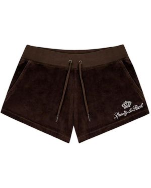 Juicy Couture X&R Crystal-Embellished Mini Shorts - White
