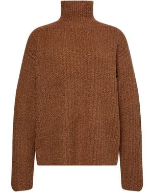 Calvin Klein Roll-neck Textured Sweater - Brown