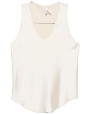 Imperial Satin-Finish Racerback Top - White