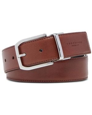 The Bridge Reversible Leather Belt - Brown