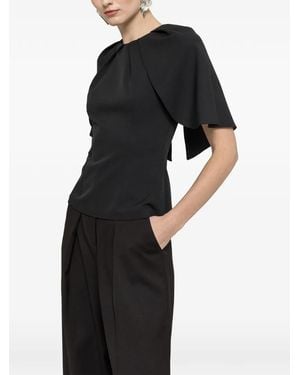 Nissa Blouse À Design De Cape - Black
