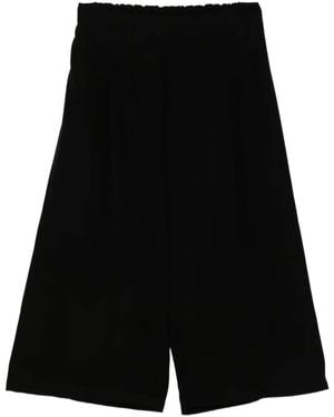 Yohji Yamamoto Double Satin Croped Trousers - Black