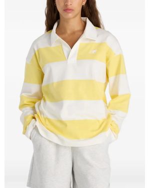 New Balance Striped Long-Sleeve Rugby Shirt - Yellow