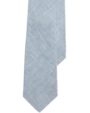 Ralph Lauren Délavé Linen-Blend Tie - Blue