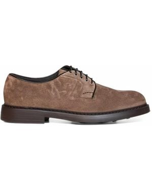 Doucal's Suede Lace-Up Shoes - Brown