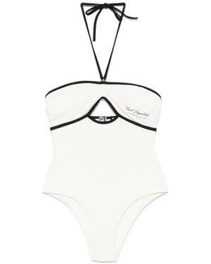 Karl Lagerfeld Hotel Karl ワンピース水着 - ホワイト
