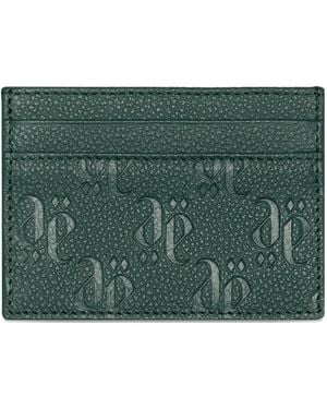 PLACE OF ELMS Grained Debossed Card Holder - Green