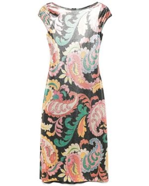 Etro Paisley-Print Laminated Midi Dress - White