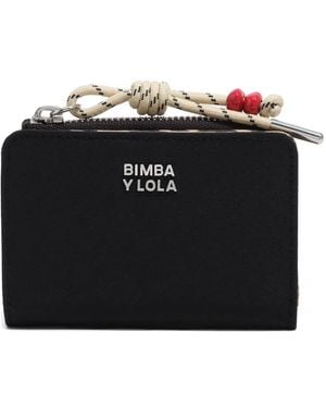 Bimba Y Lola Graphite Nylon Compact Purse - Black