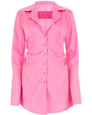 VERGUENZA Draped-Detail Mini Dress - Pink