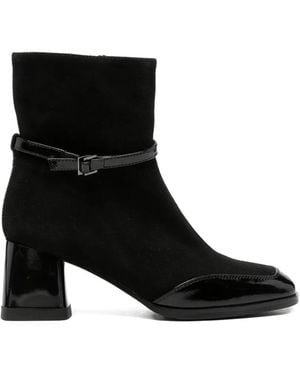 Linda Baumann Square-Toe Boots - Black