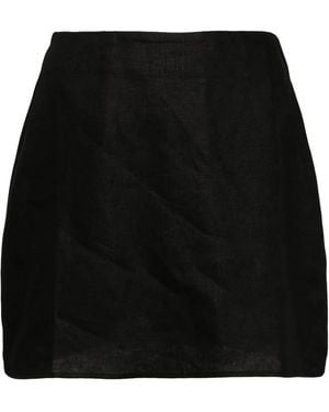 Reformation Veranda Linen Miniskirt - Black